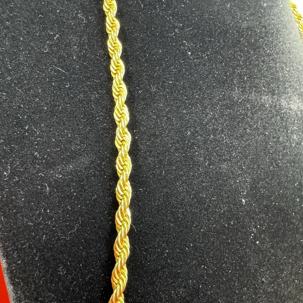 Vintage Gold‎ Tone Rope Chain 14-15
